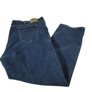 Wrangler Authentics Denim Jeans, Men 48x30, Blue, Straight Leg, Cotton Blend,EUC